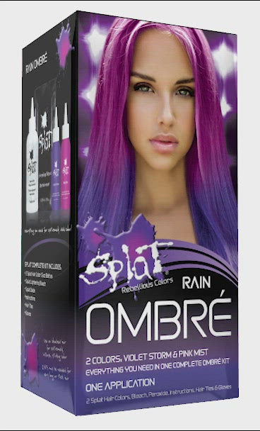 Splat Complete Kit, Ombre Rain, Semi-Permanent Purple & Pink Hair