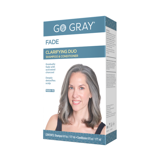 Go Gray Clarifying Shampoo & Conditioner Duo with Activated Charcoal, Detox Hair & Scalp, Fade Hair Color