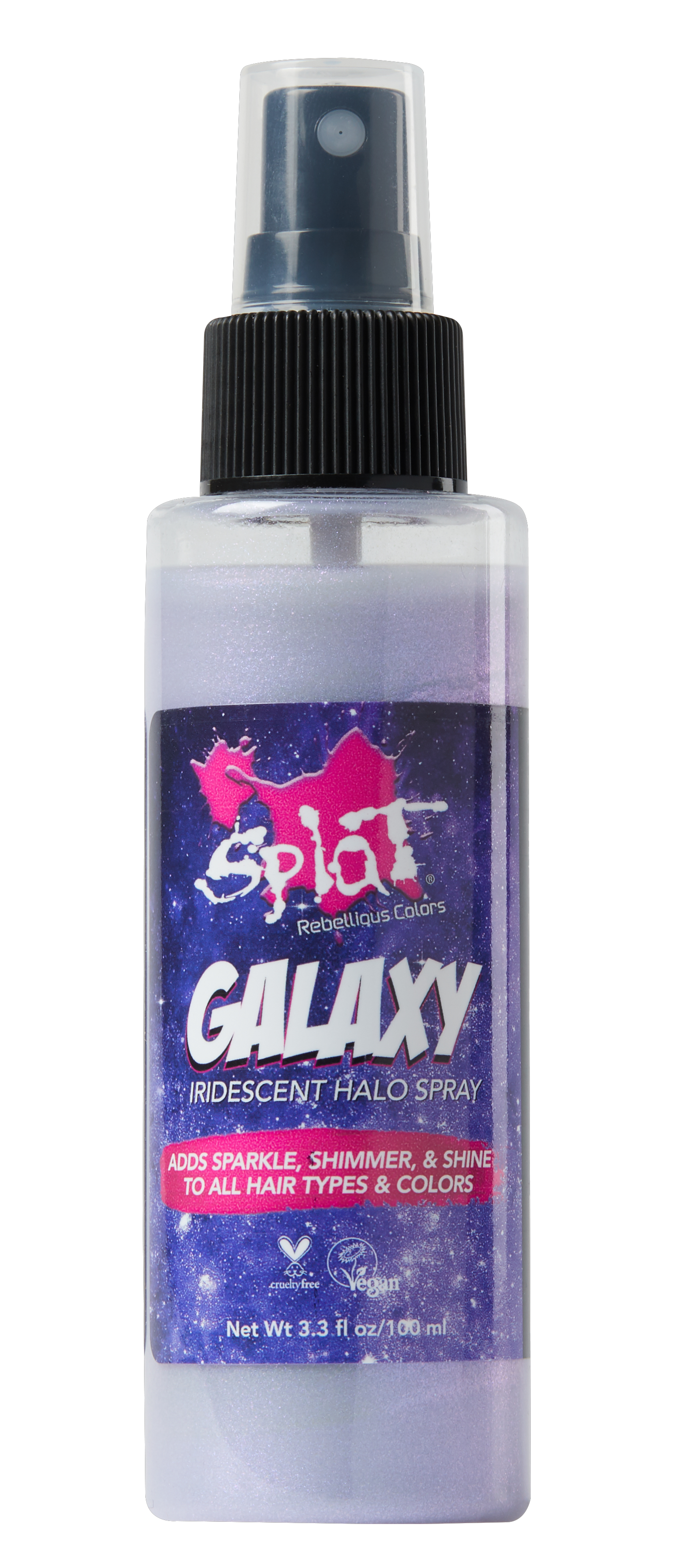 Splat Halo Spray in Galaxy Purple - Temporary Hair Glitter Spray